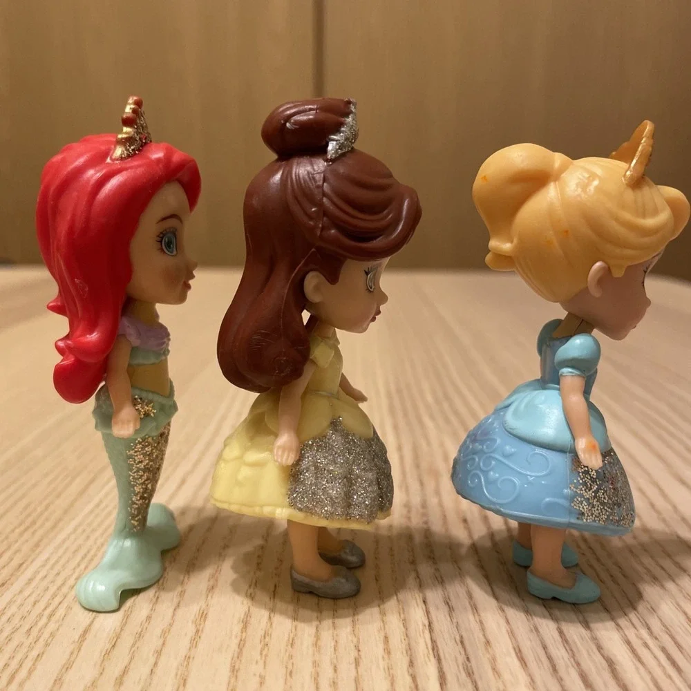 Disney Princess Ariel Belle Cinderella Mini Toddler Dolls Jakks Pacific 3.5